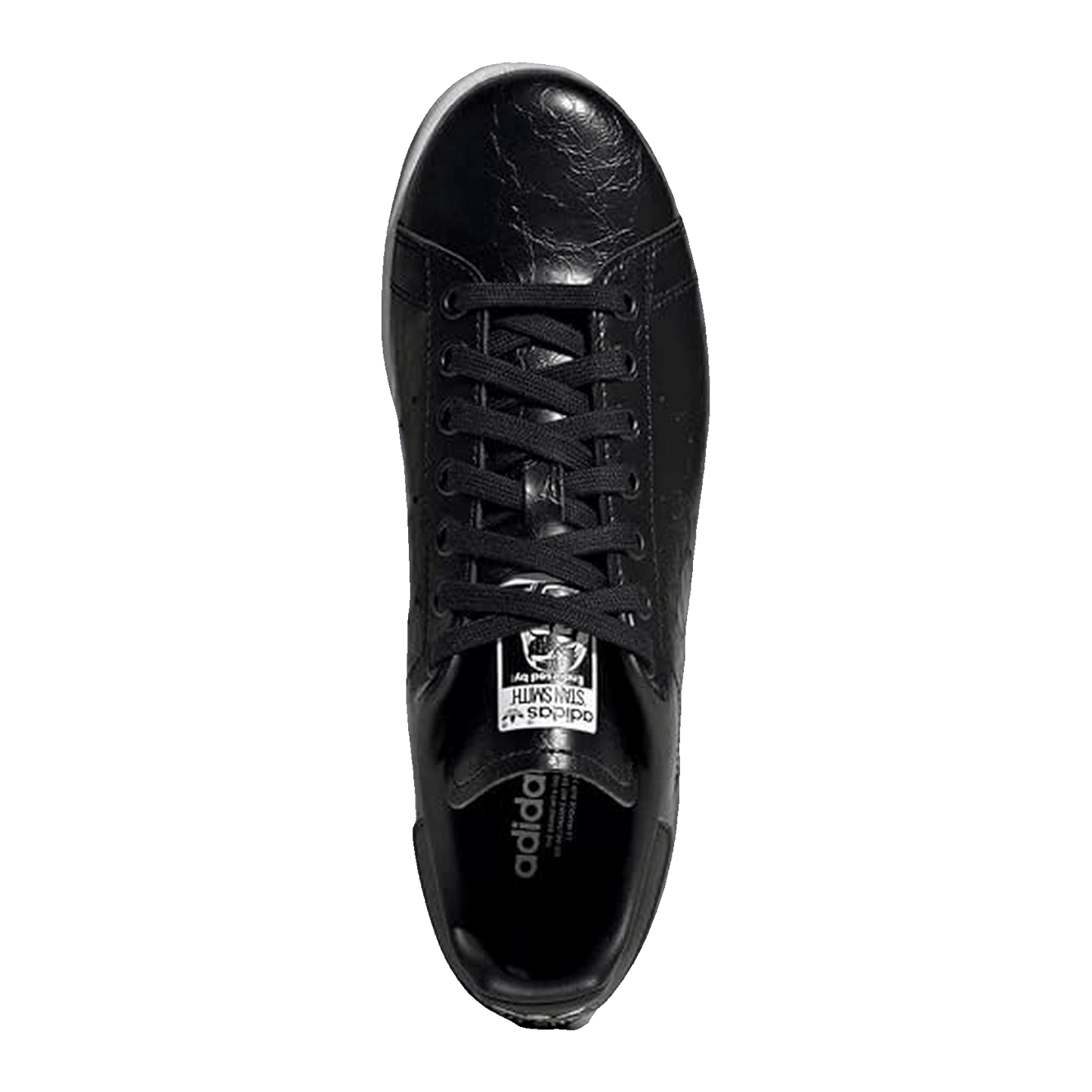 adidas Stan Smith Cracked Leather Black Gold (W) Oben GY5906