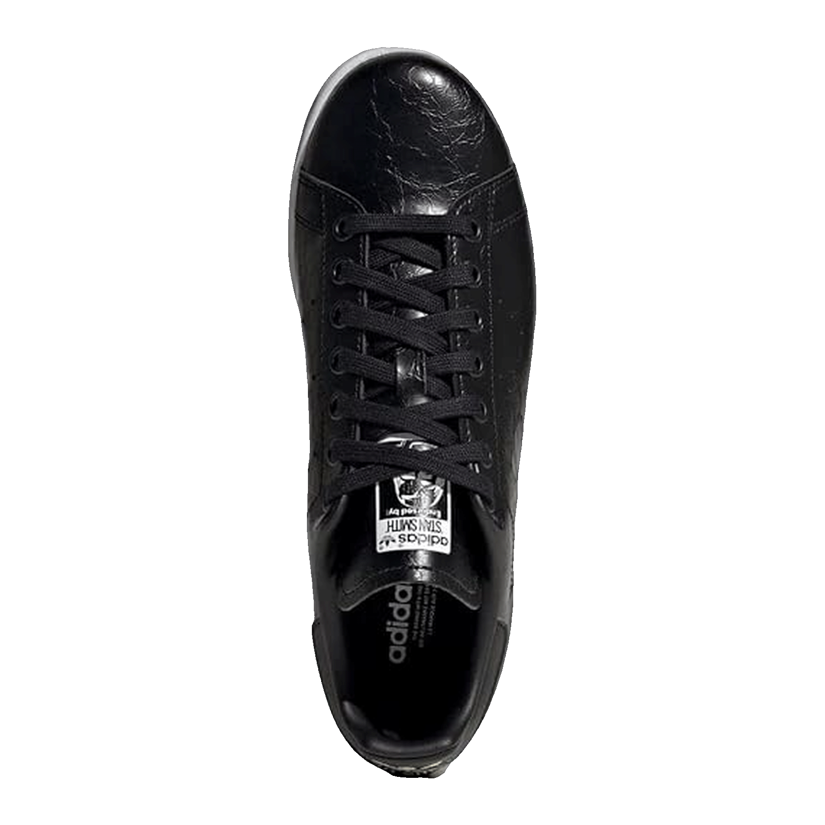 adidas Stan Smith Cracked Leather Black Gold (W) Oben GY5906