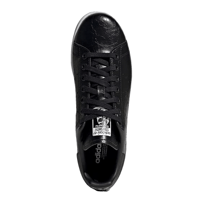 adidas Stan Smith Cracked Leather Black Gold (W) Oben GY5906