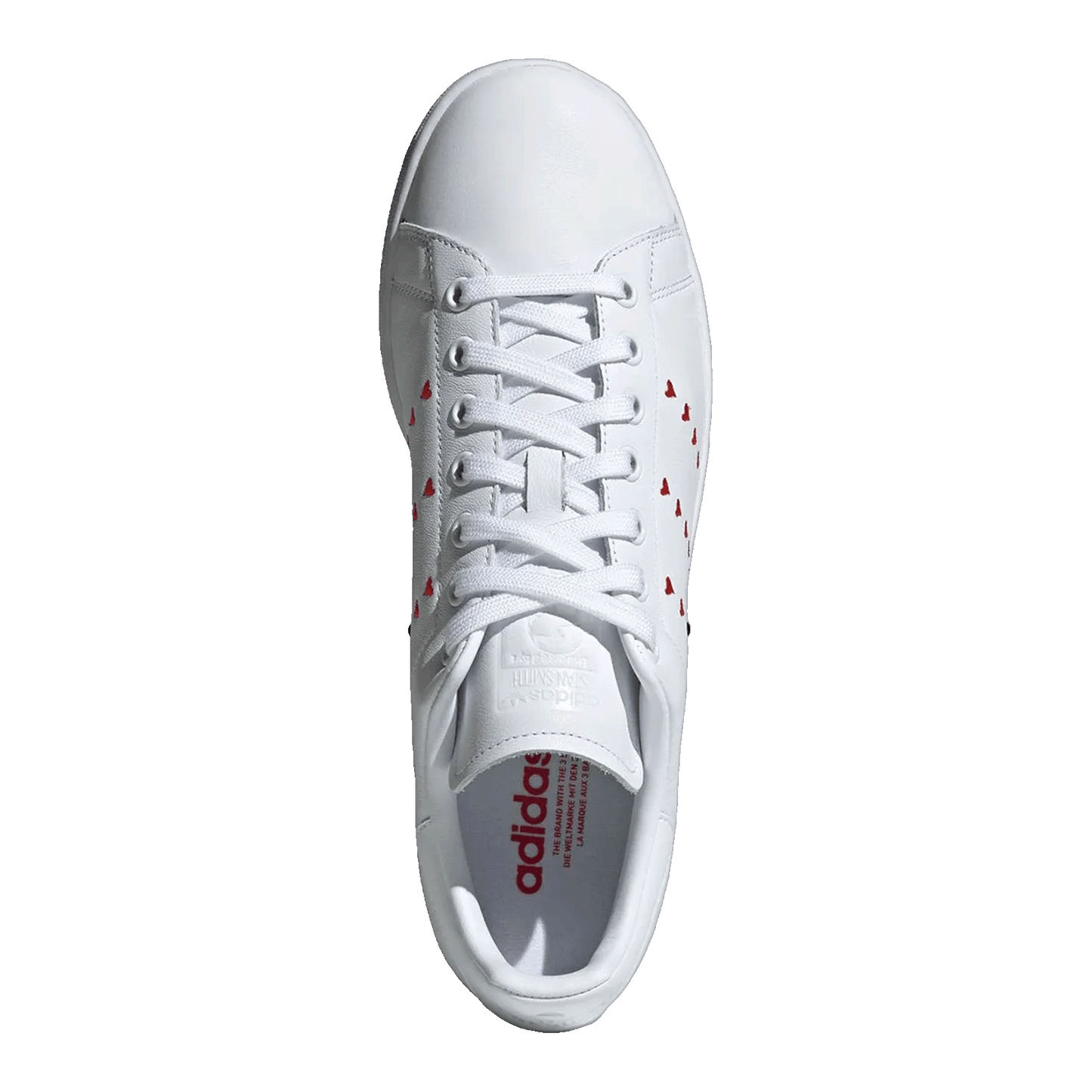 adidas Stan Smith Heart Stripe Red Oben