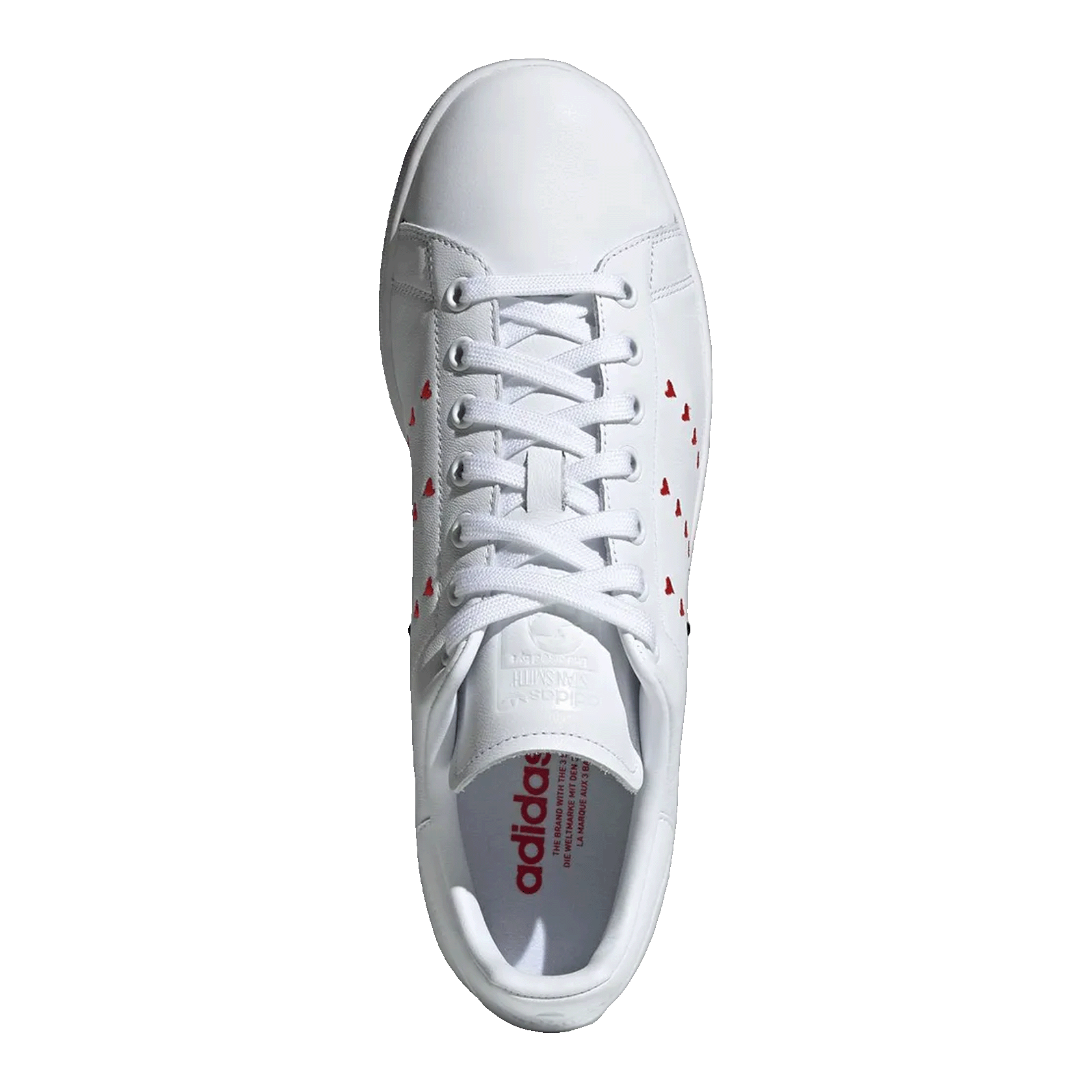 adidas Stan Smith Heart Stripe Red Oben