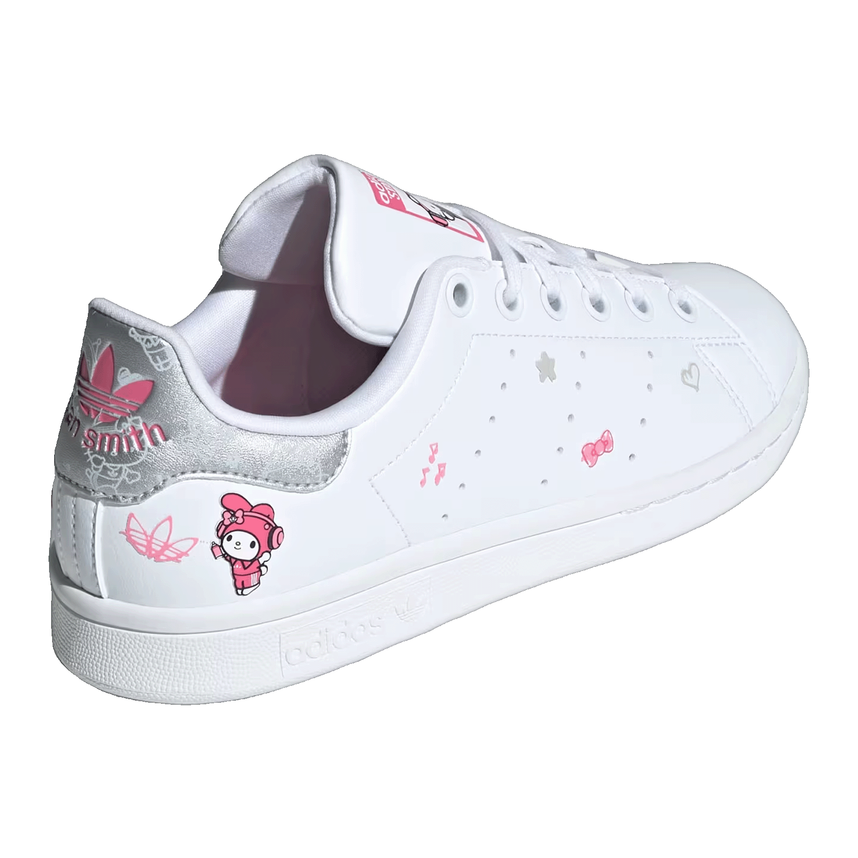adidas Stan Smith Hello Kitty And Friends Cloud White Core Black Pink Fusion (GS) Back