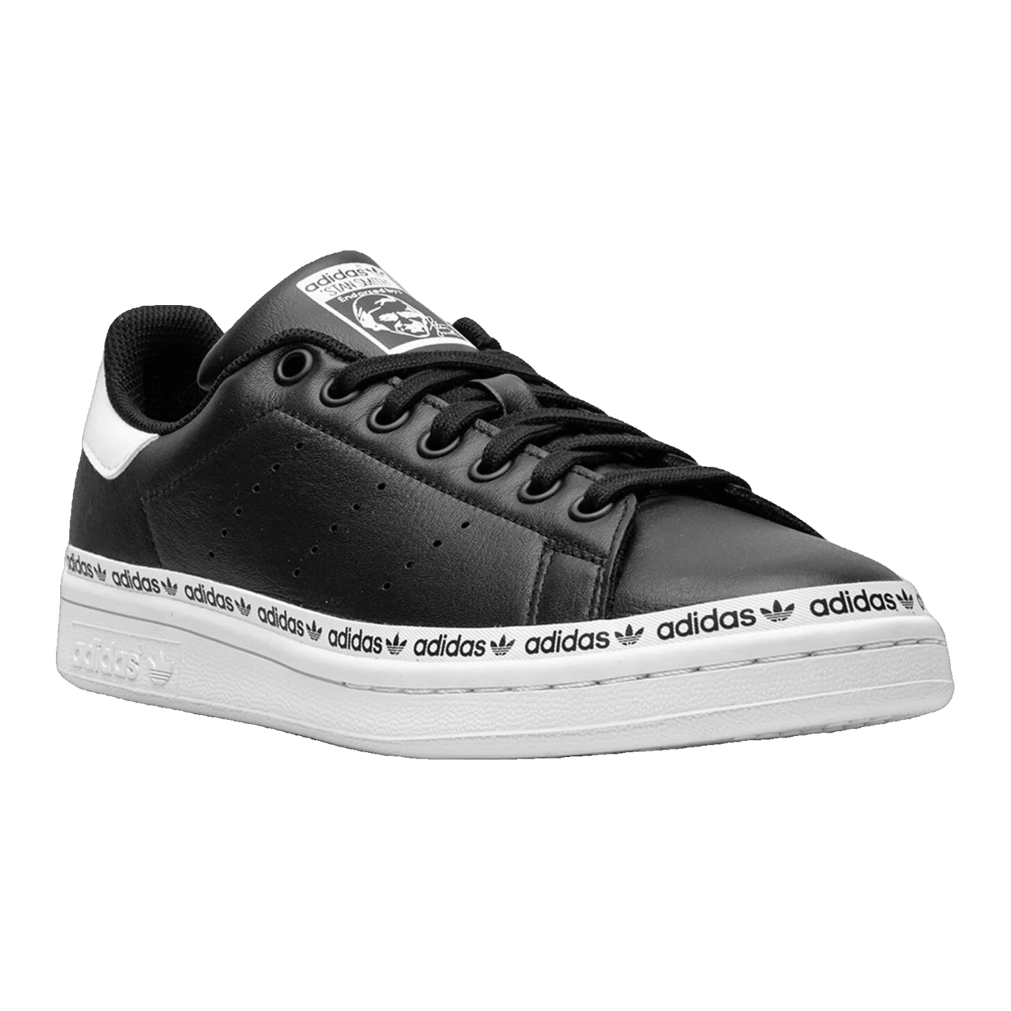 adidas Stan Smith Logo Taping Black White (W) Side FV7305
