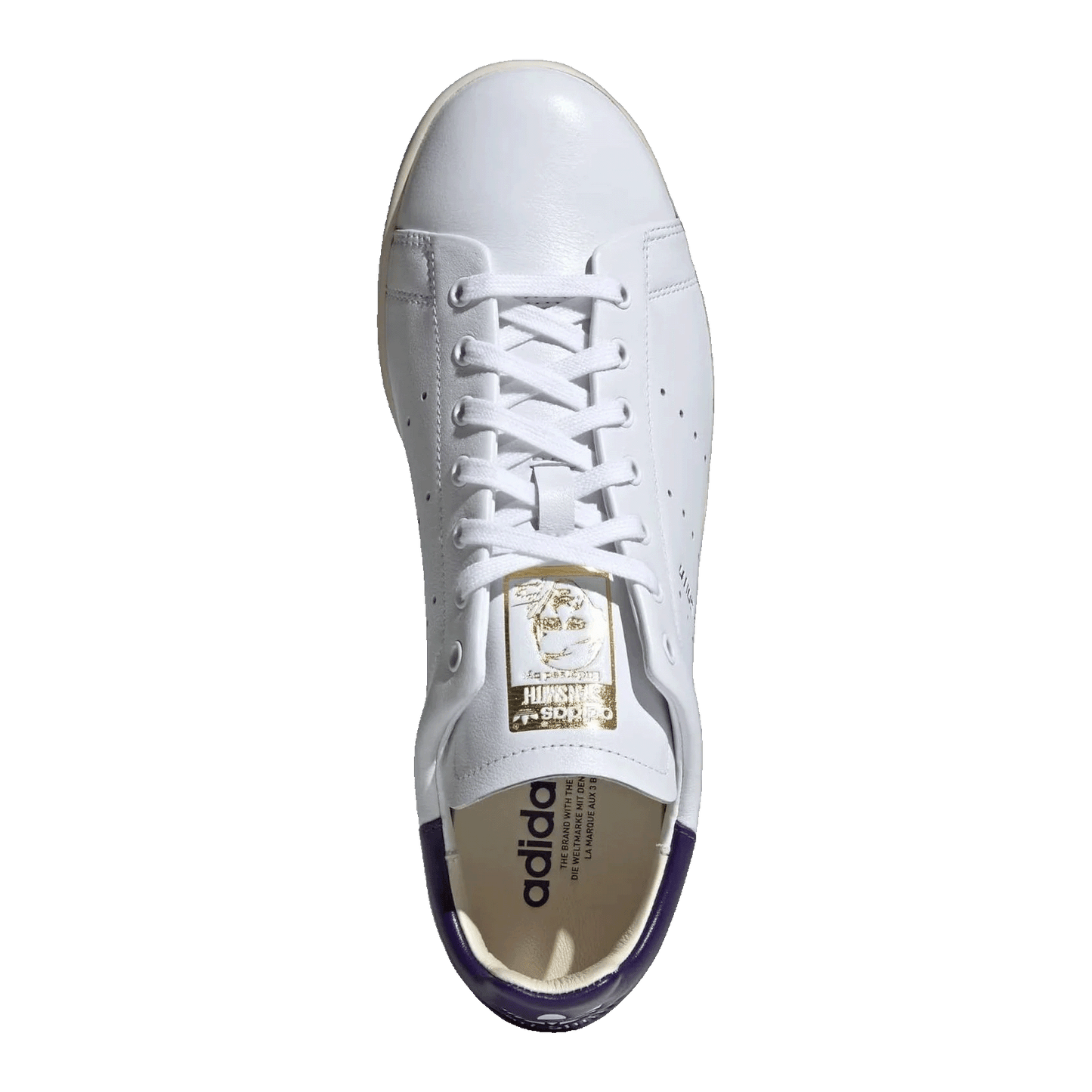 adidas Stan Smith Lux Cloud White Collegiate Purple Cream White Oben ID1415
