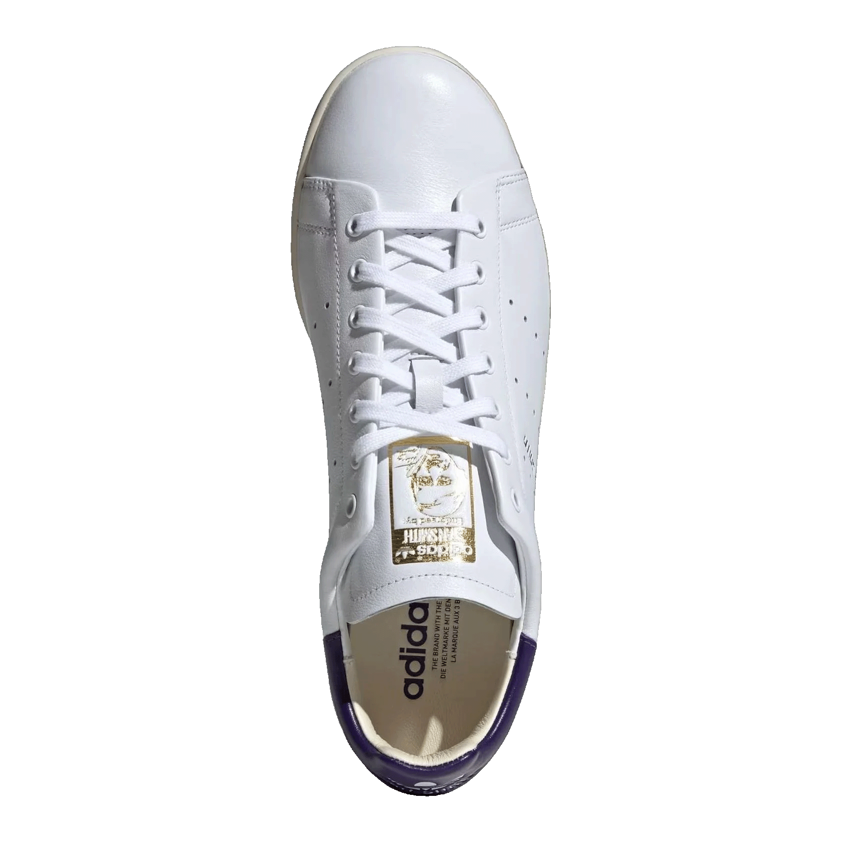 adidas Stan Smith Lux Cloud White Collegiate Purple Cream White Oben ID1415