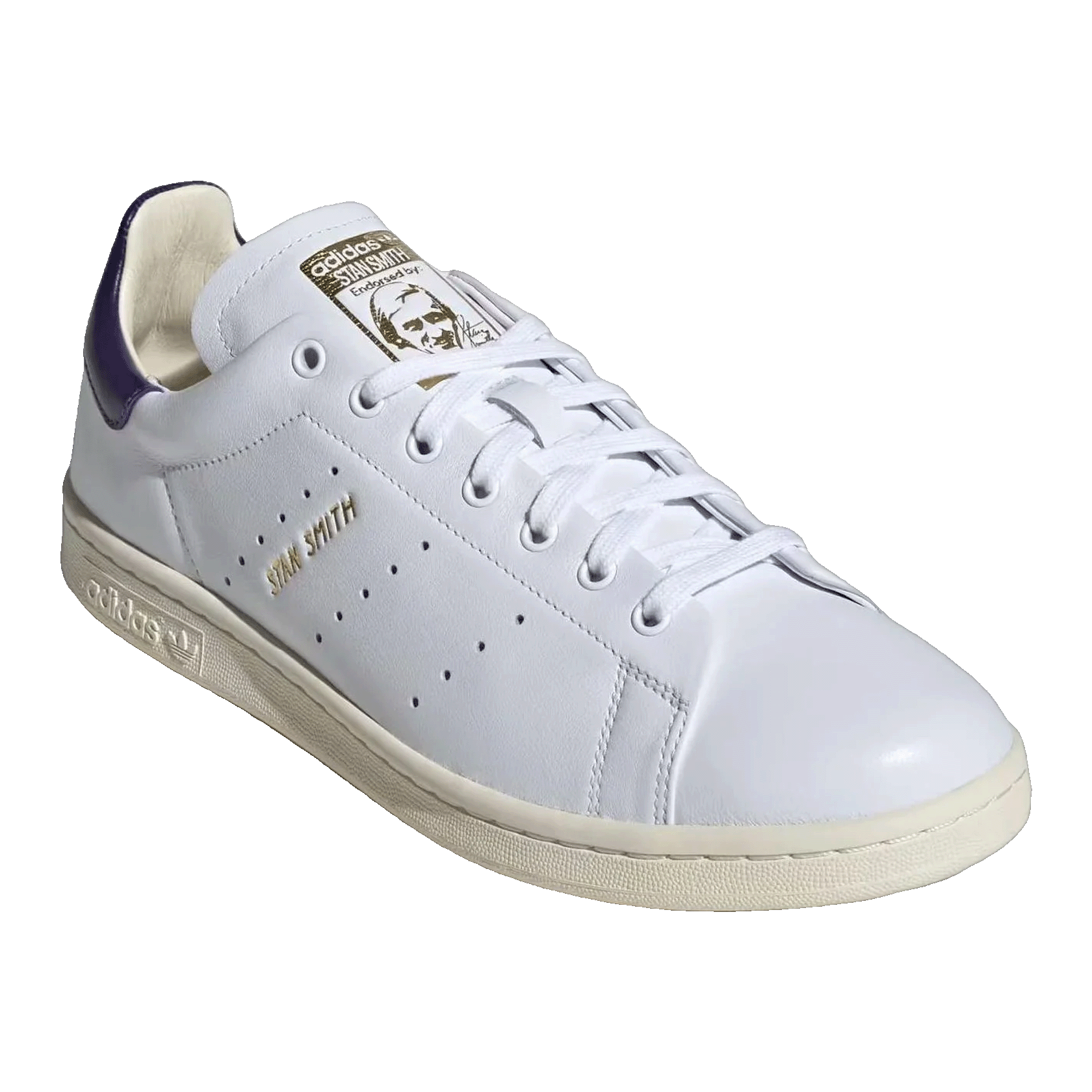 adidas Stan Smith Lux Cloud White Collegiate Purple Cream White Side ID1415
