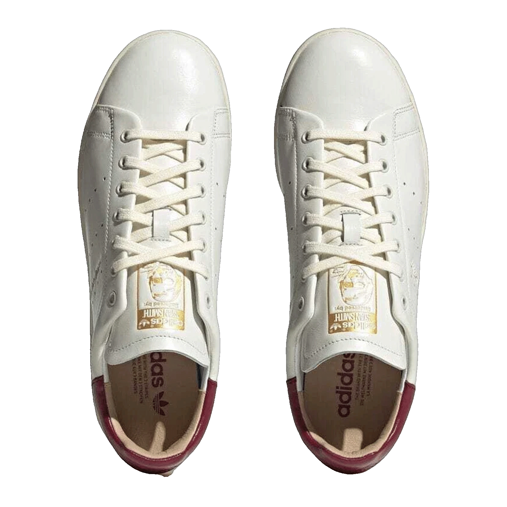 adidas Stan Smith Lux White Burgundy Oben