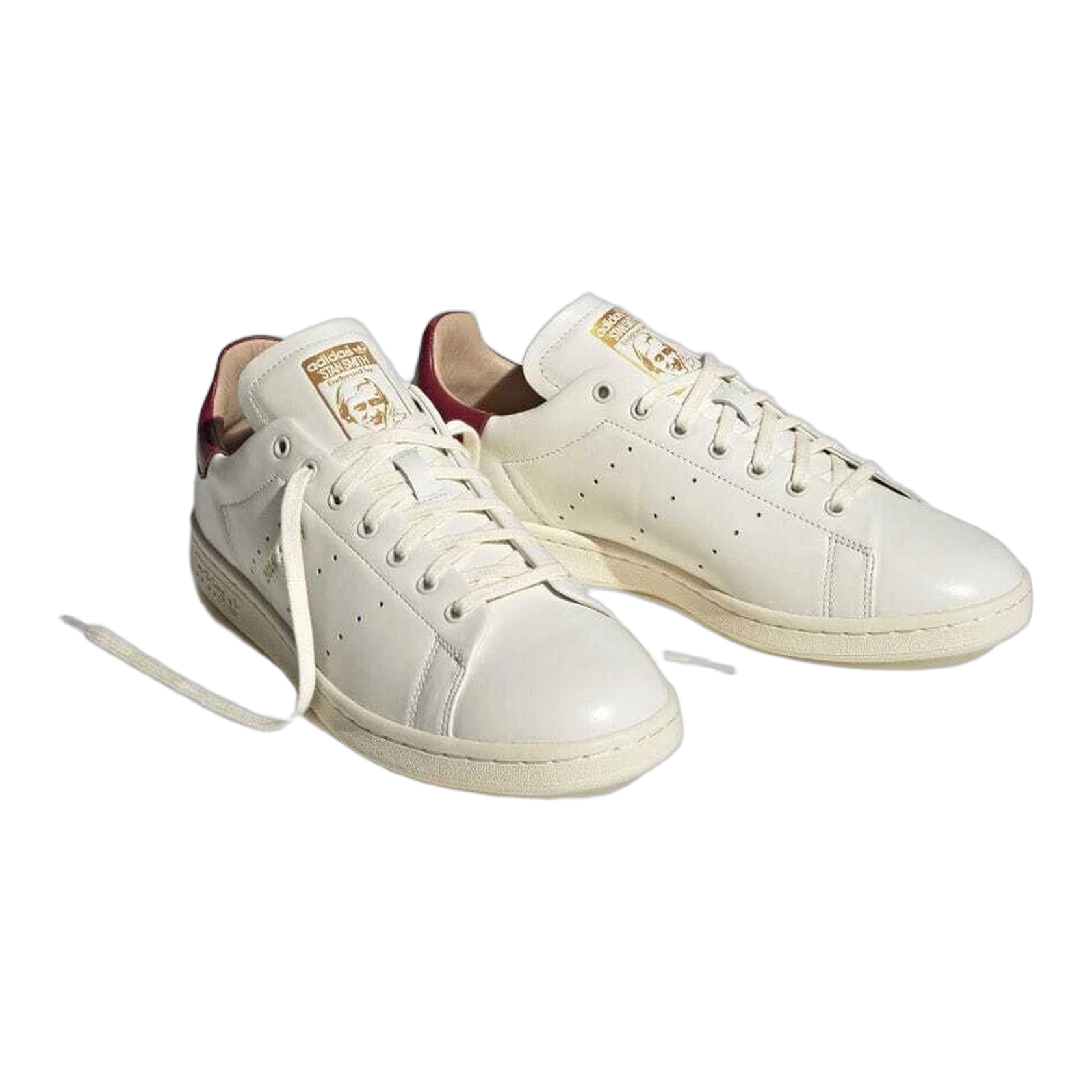 adidas Stan Smith Lux White Burgundy Side