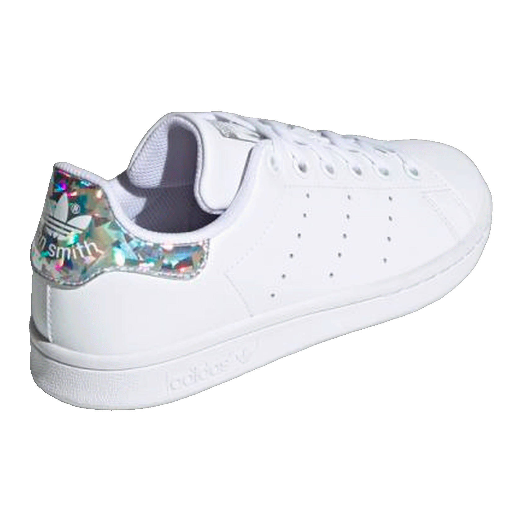 adidas Stan Smith Sparkly Heel White (Youth) Back EE8483