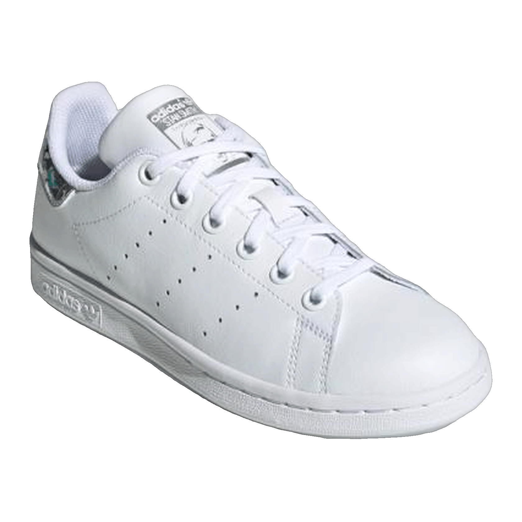 adidas Stan Smith Sparkly Heel White (Youth) Side EE8483