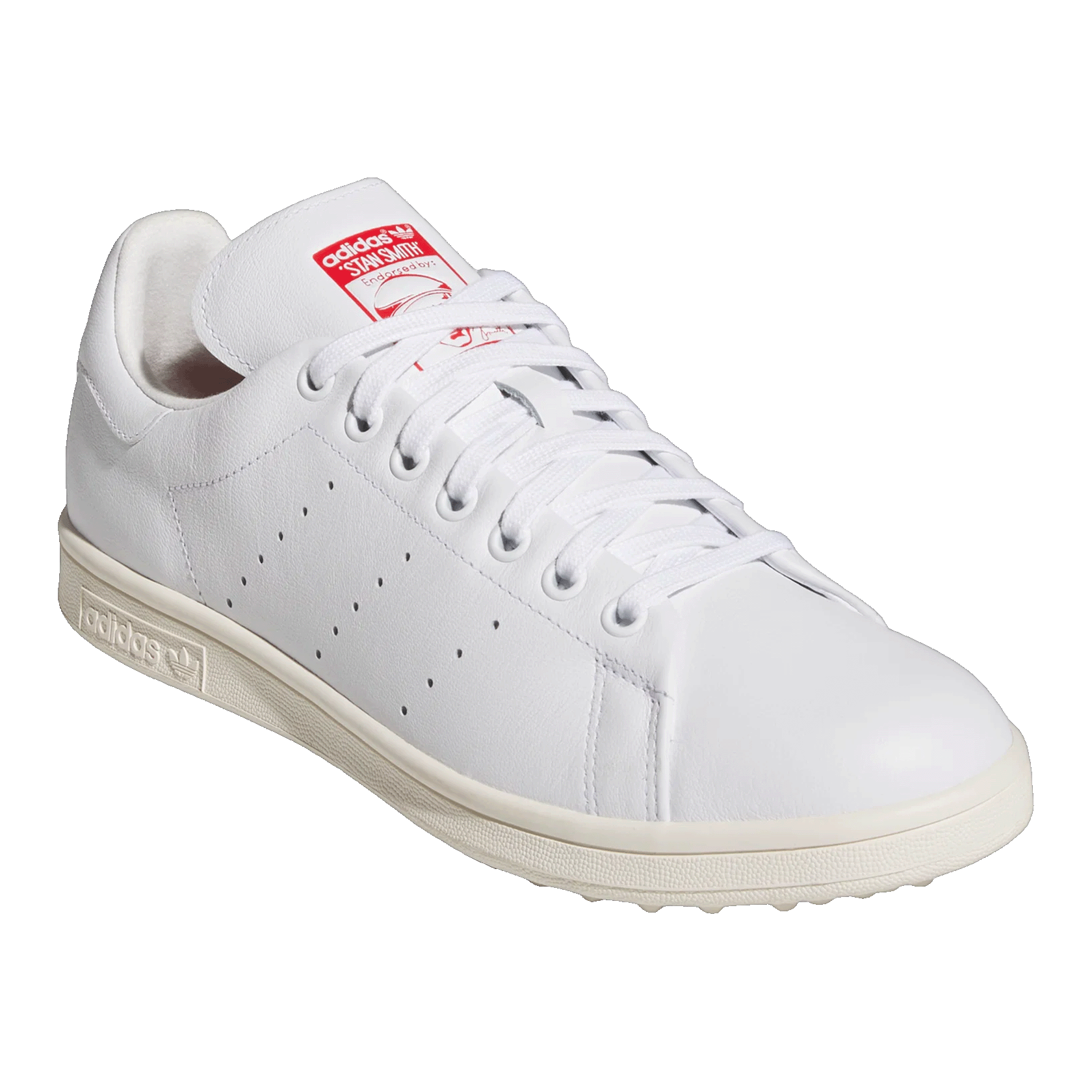 adidas Stan Smith Spikeless Golf Cloud White Off White Better Scarlet Side JH6155