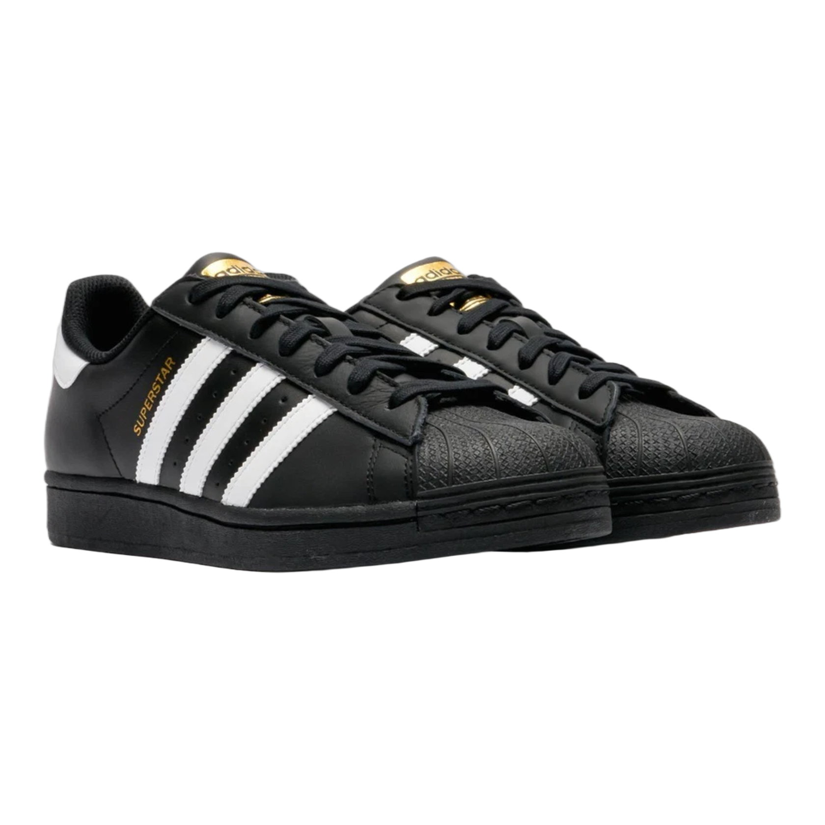 adidas Superstar Core Black Cloud White Gold Side EG4959