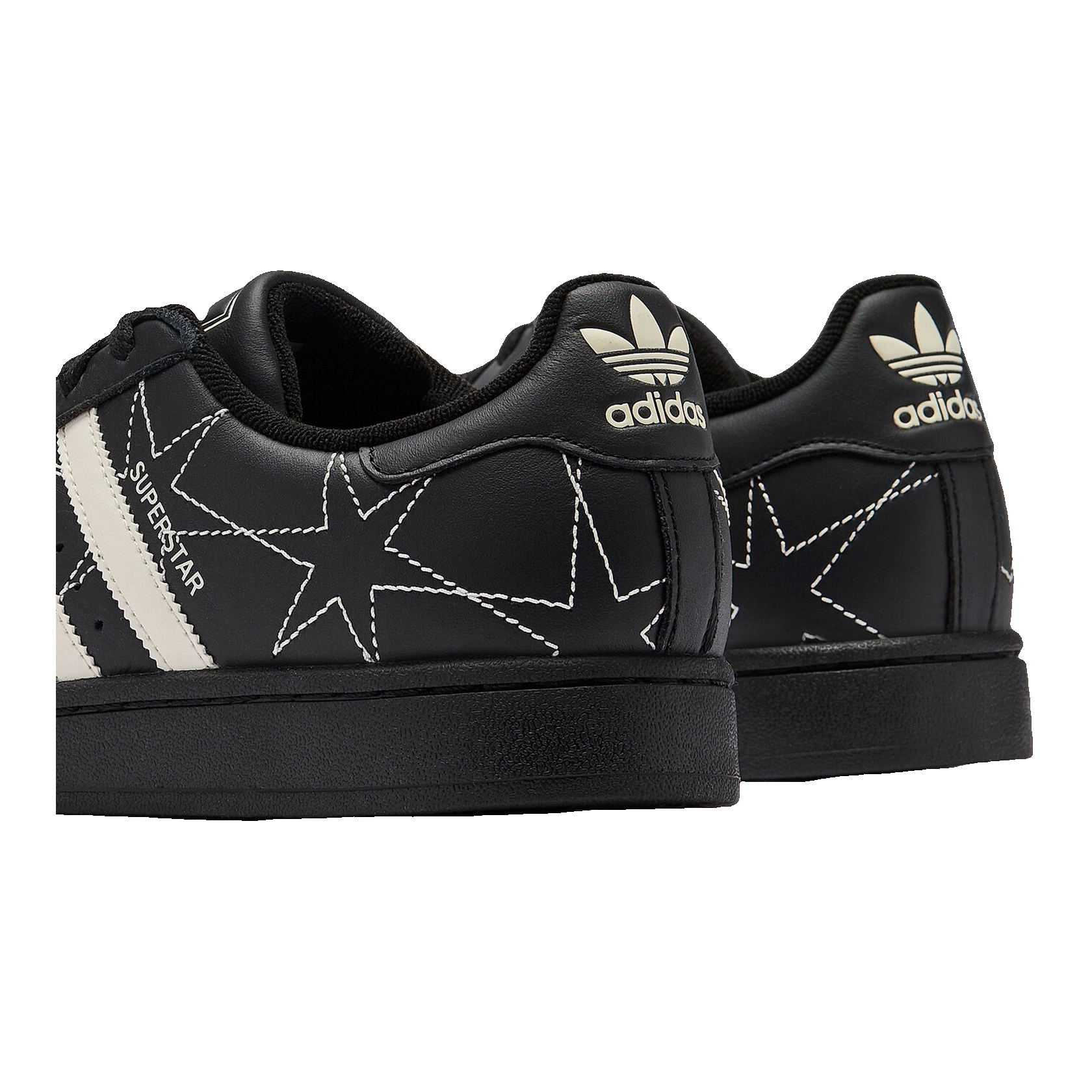 adidas Superstar II Black Cream White Stars (W) Back IH4124