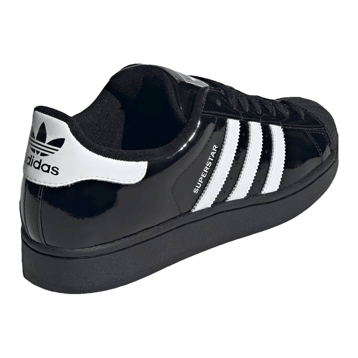 adidas Superstar II Black White Patent Leather Back JR7313