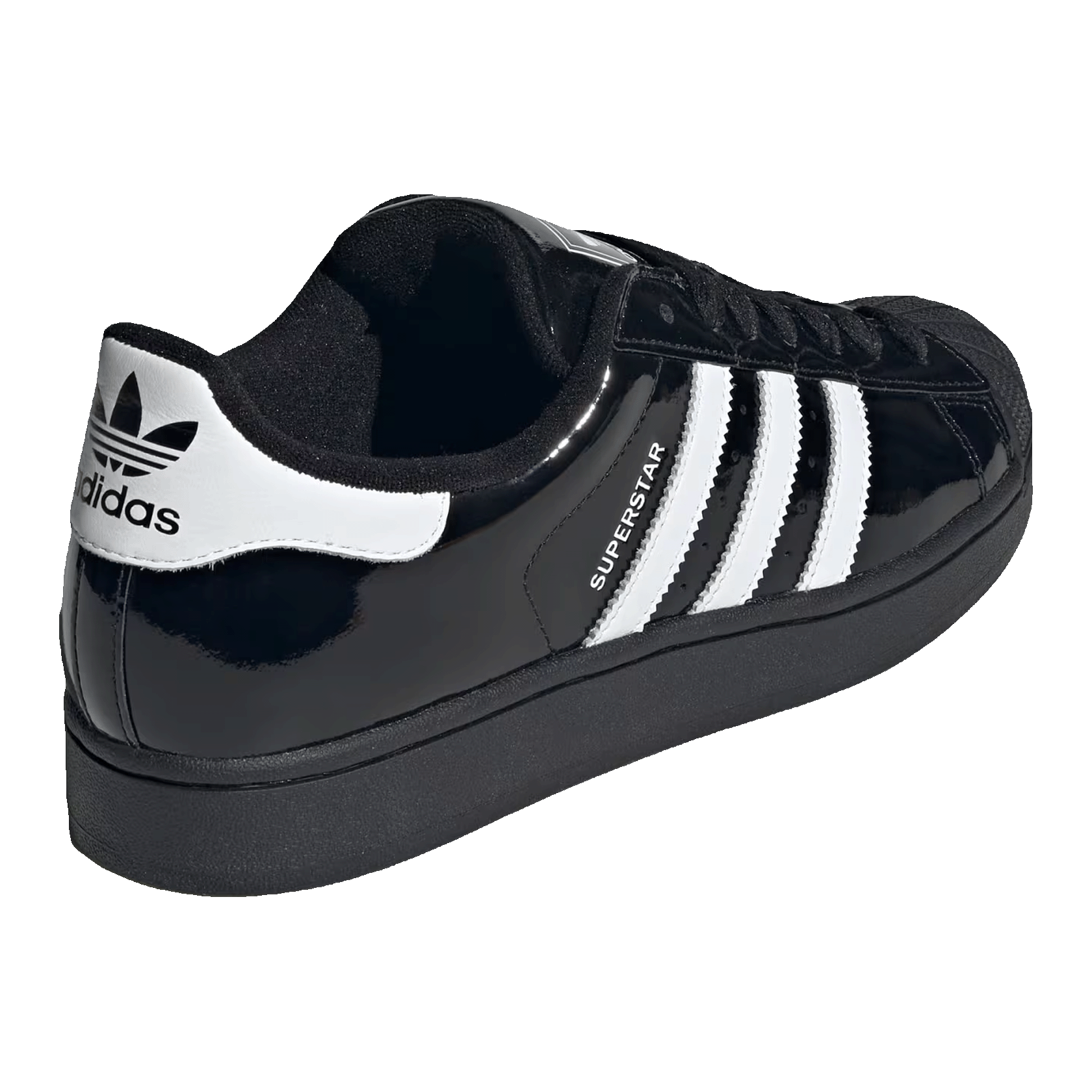 adidas Superstar II Black White Patent Leather Back JR7313