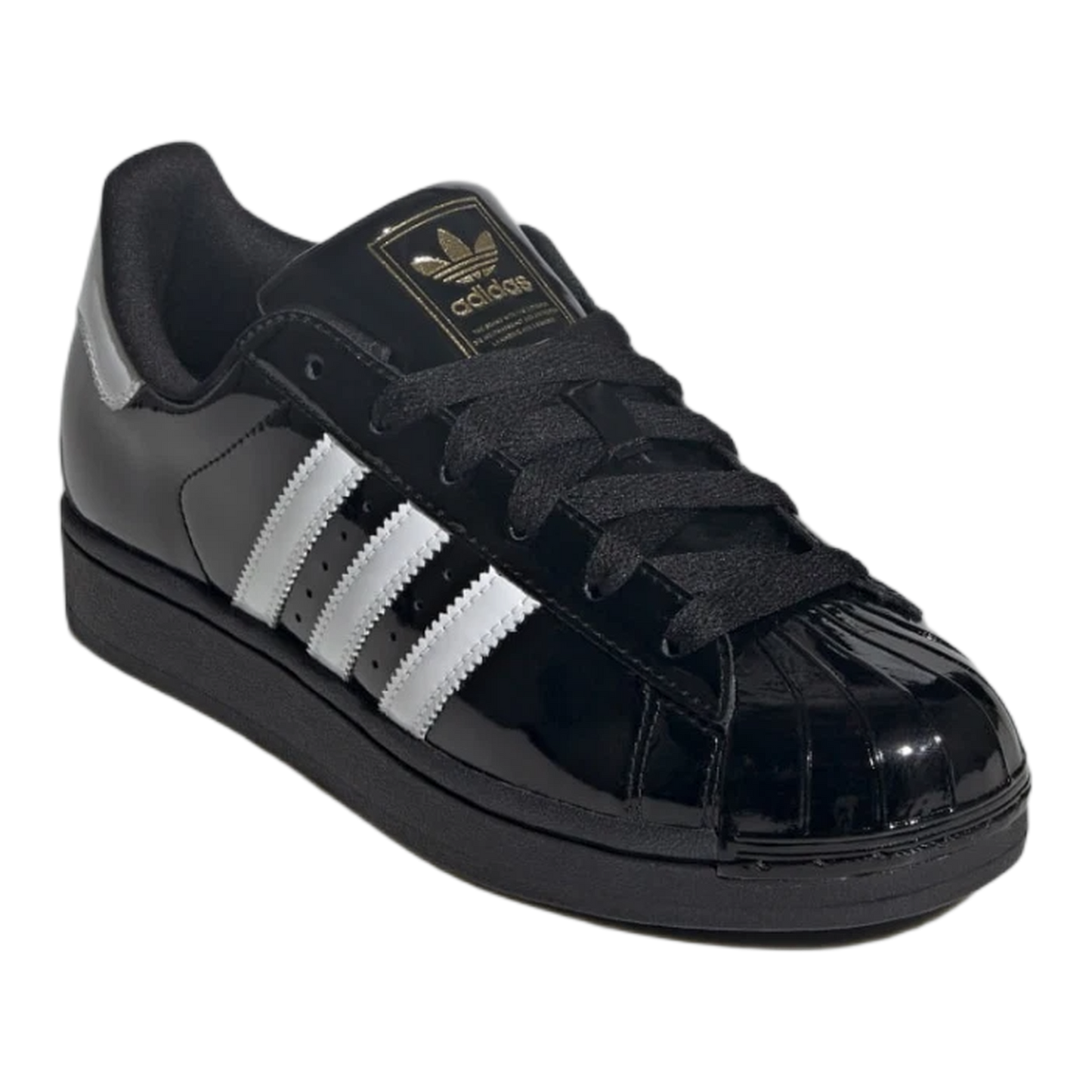 adidas Superstar II Core Black Cloud White Gold Metallic (W) Side JS4009