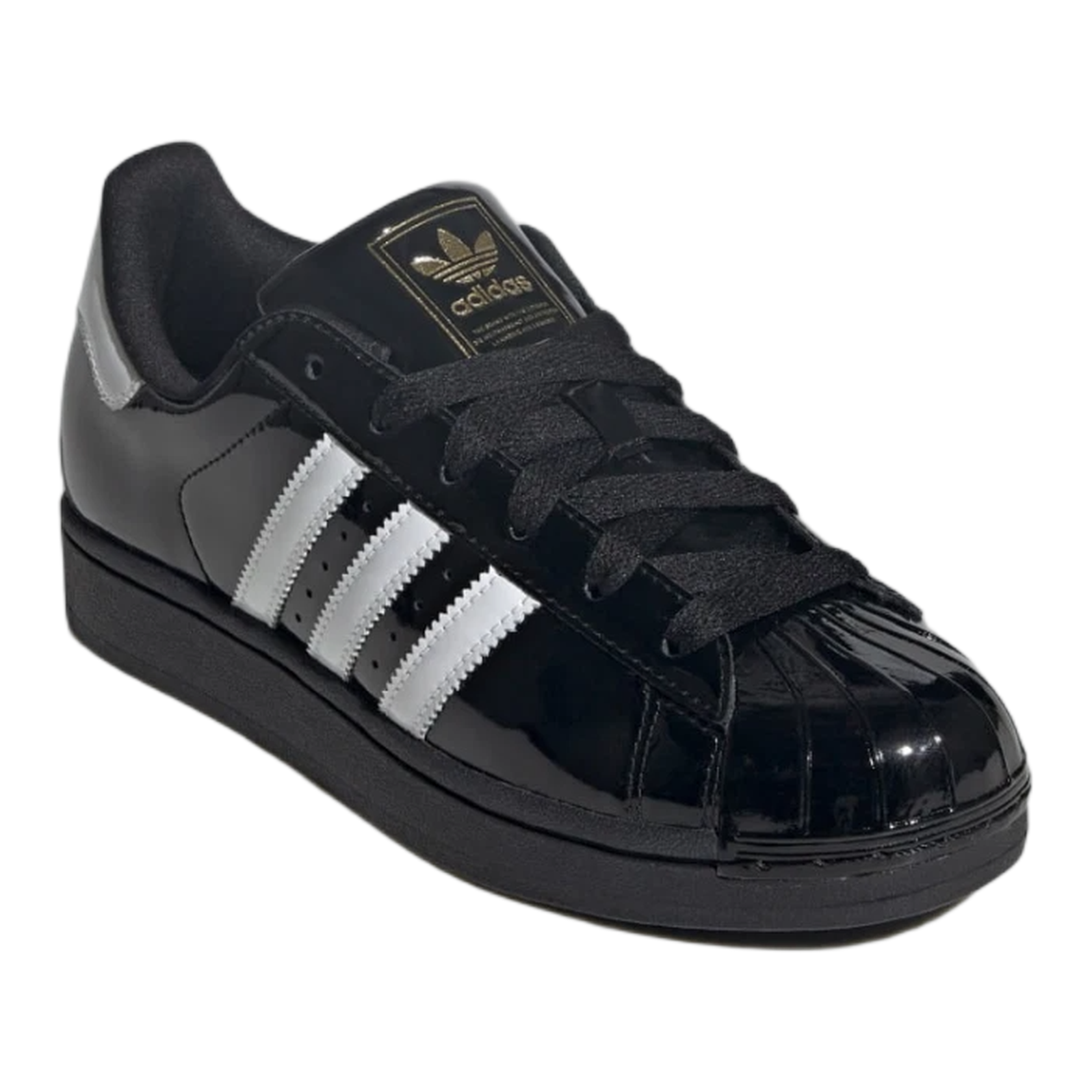 adidas Superstar II Core Black Cloud White Gold Metallic (W) Side JS4009