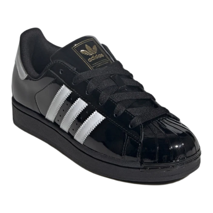 adidas Superstar II Core Black Cloud White Gold Metallic (W) Side JS4009