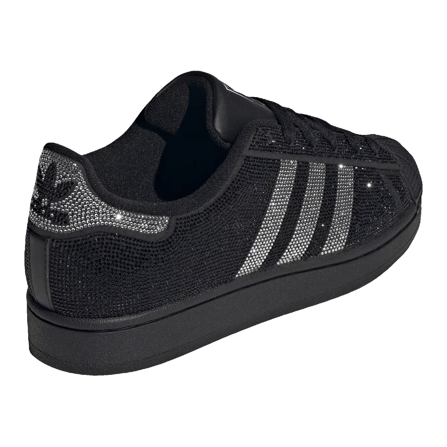 adidas Superstar II Rhinestone Black Silver (W) Back IH4200