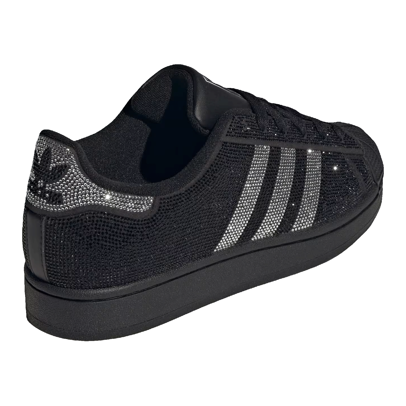 adidas Superstar II Rhinestone Black Silver (W) Back IH4200