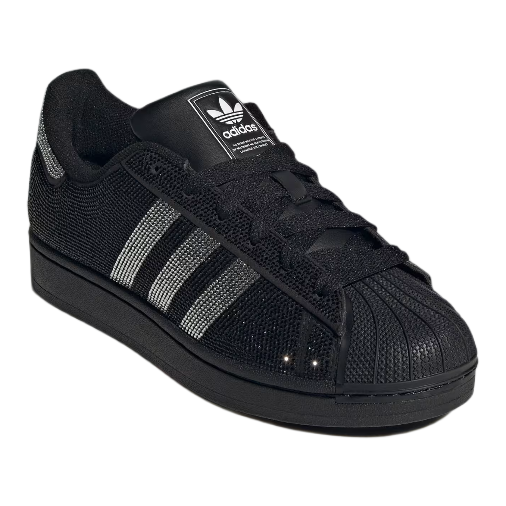 adidas Superstar II Rhinestone Black Silver (W) Side IH4200