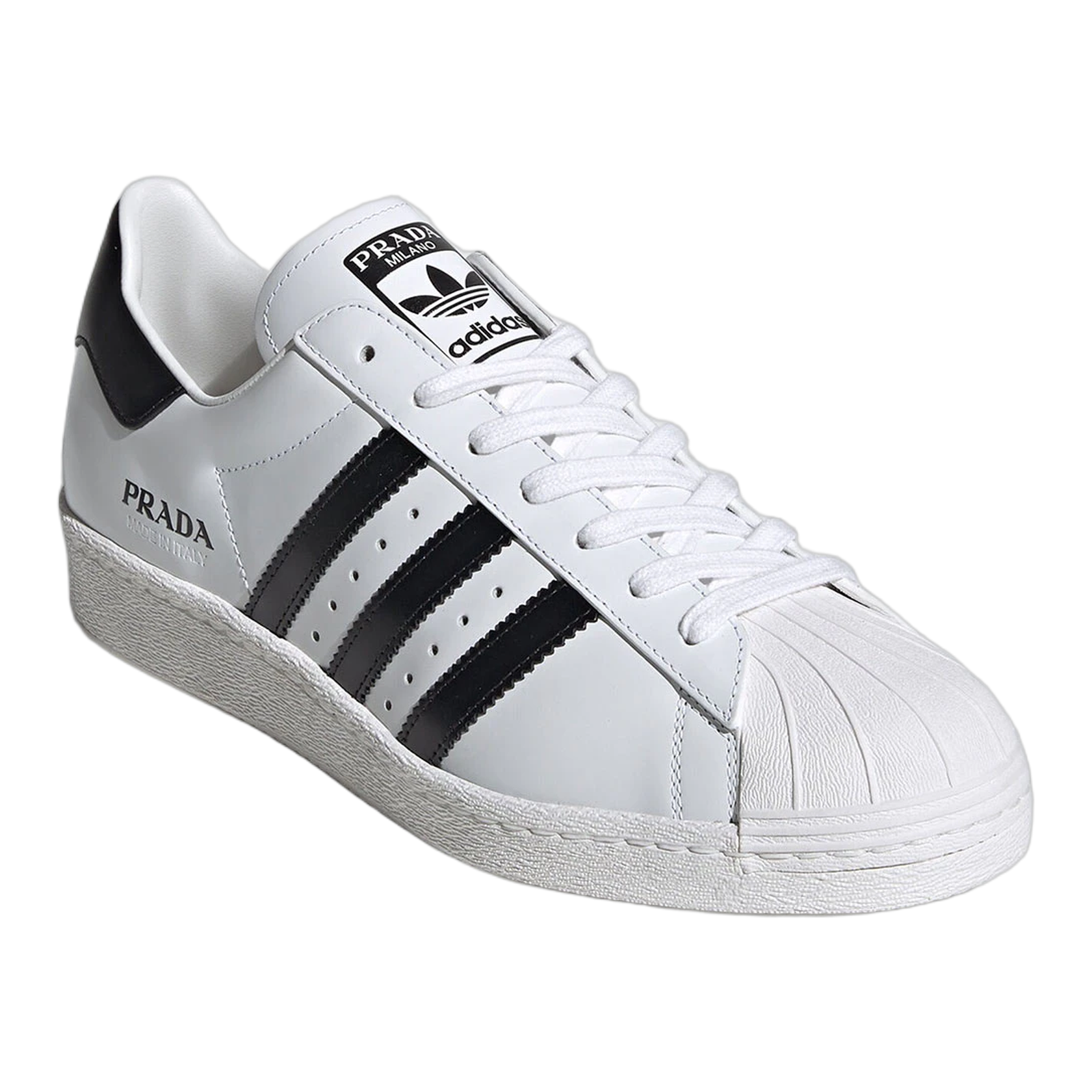 adidas Superstar Prada White Black Side FW6680/2EG321-3L97-F0E5W