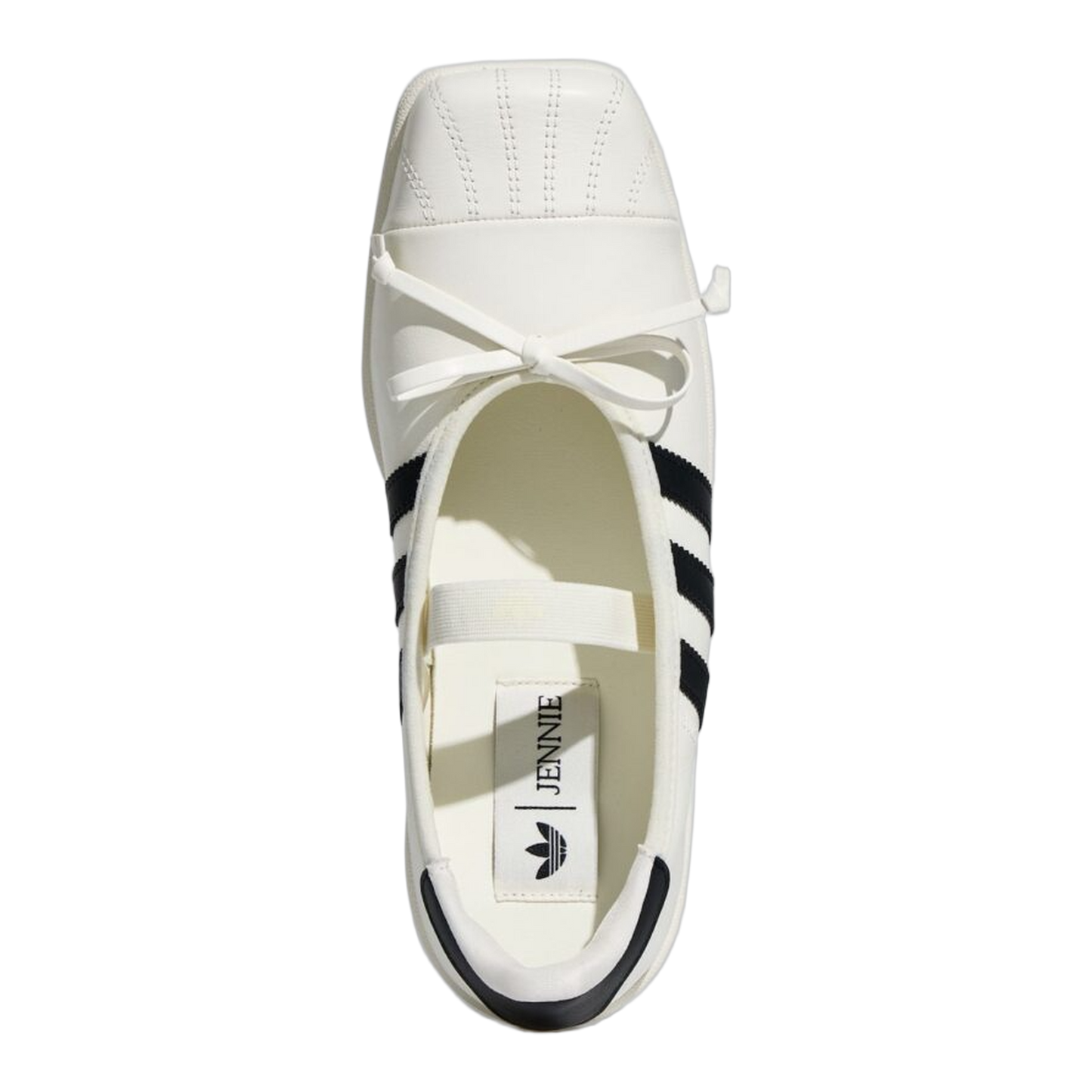 adidas Superstar Square Toe Ballet JENNIE Black Offf White (W) Oben LB3787