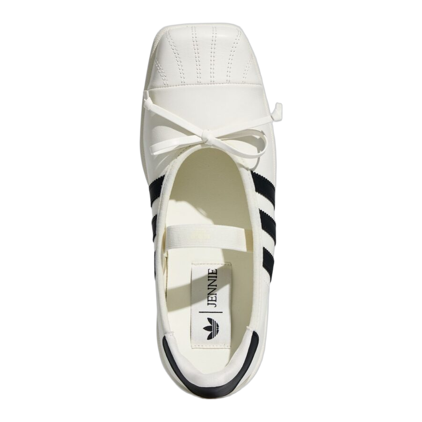 adidas Superstar Square Toe Ballet JENNIE Black Offf White (W) Oben LB3787