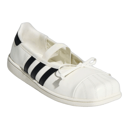 adidas Superstar Square Toe Ballet JENNIE Black Offf White (W) Side LB3787