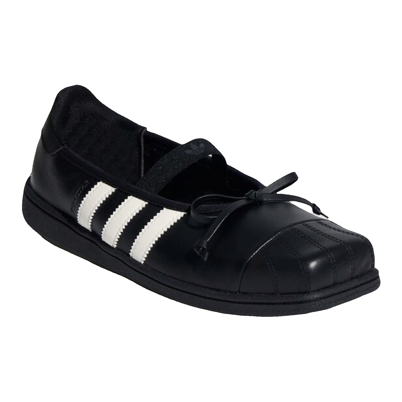 adidas Superstar Square Toe Ballet JENNIE Off White Black (W) Side LB3786