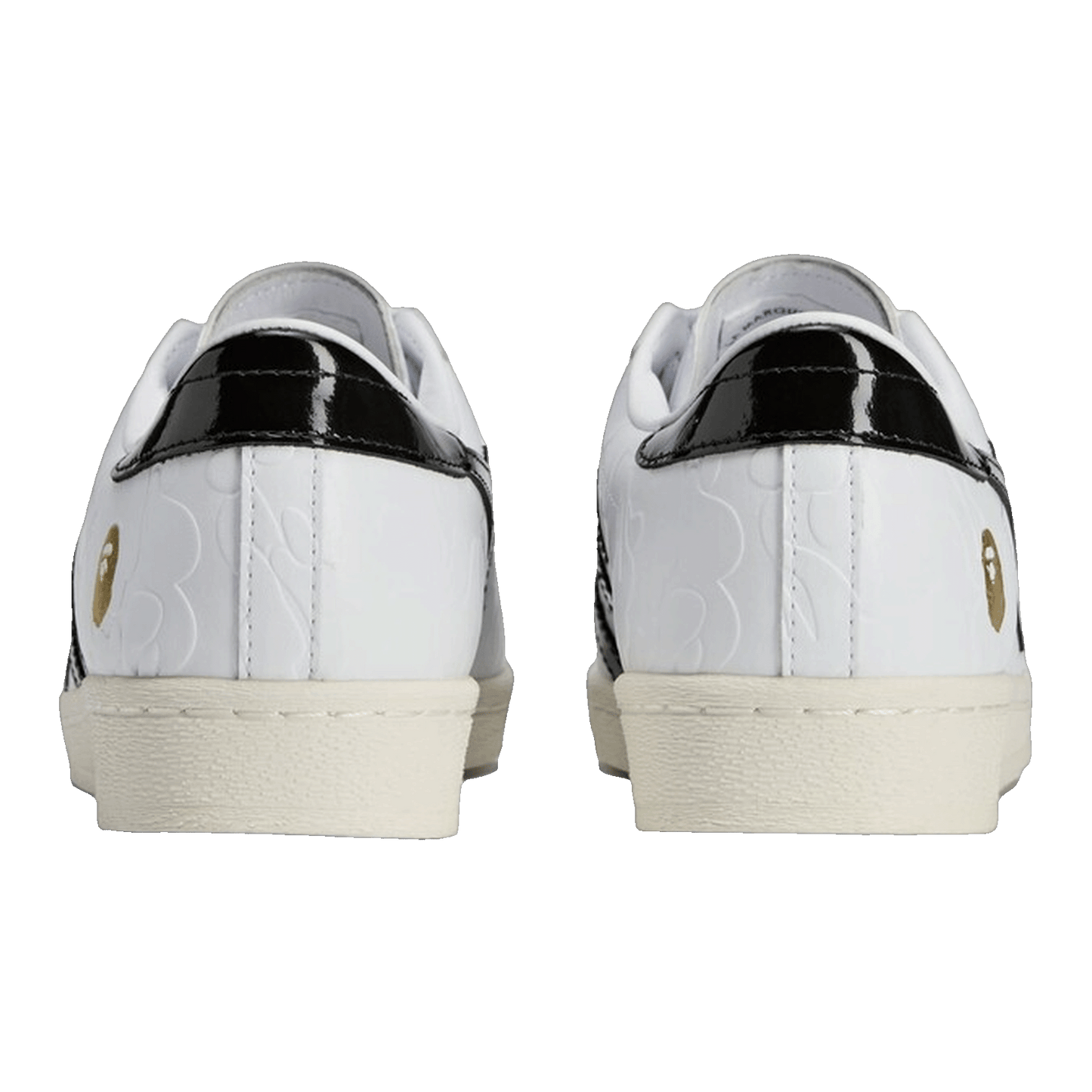 adidas Superstar Vintage Bape White Black Back JR2701