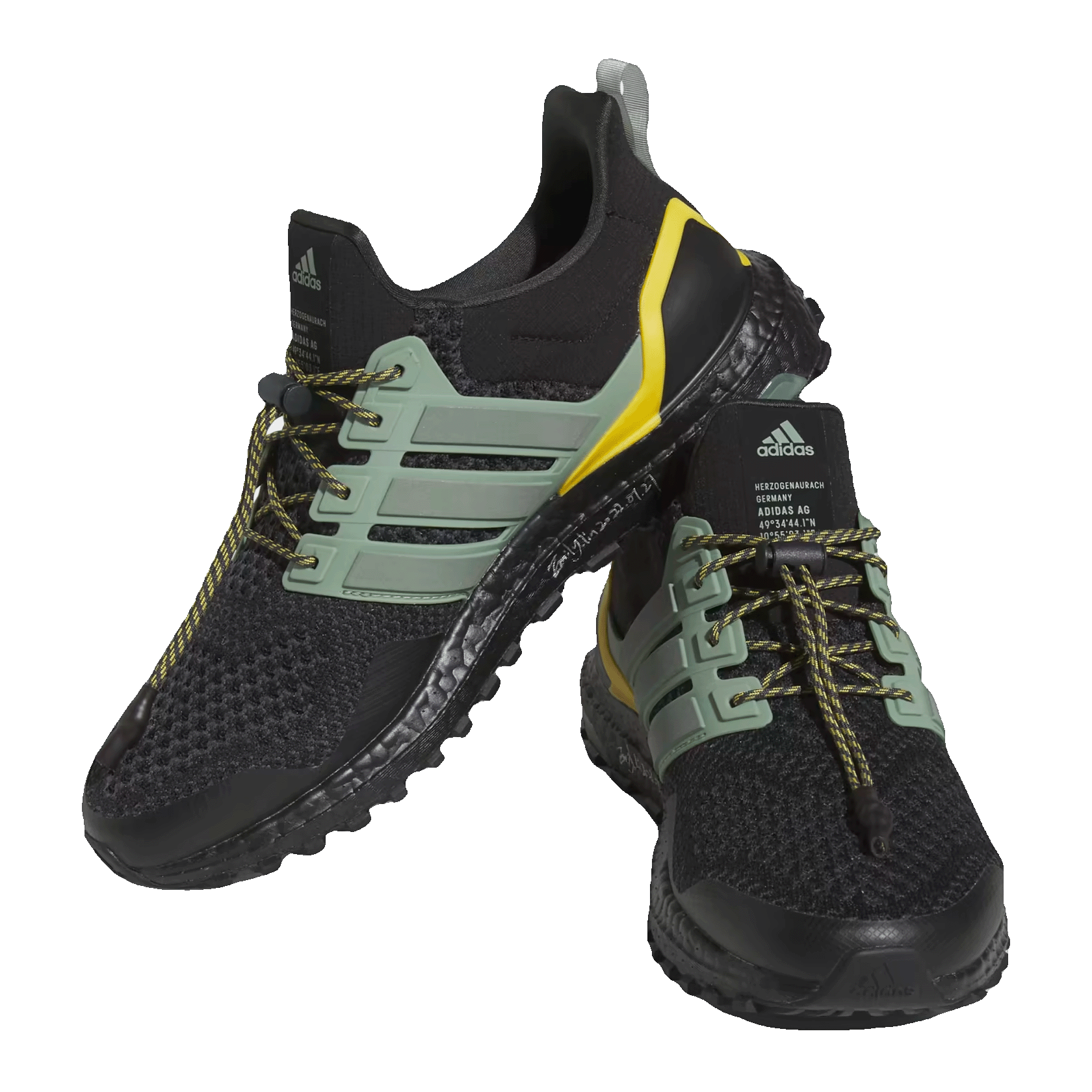 adidas Ultra Boost 1.0 Black Silver Green Carbon Side