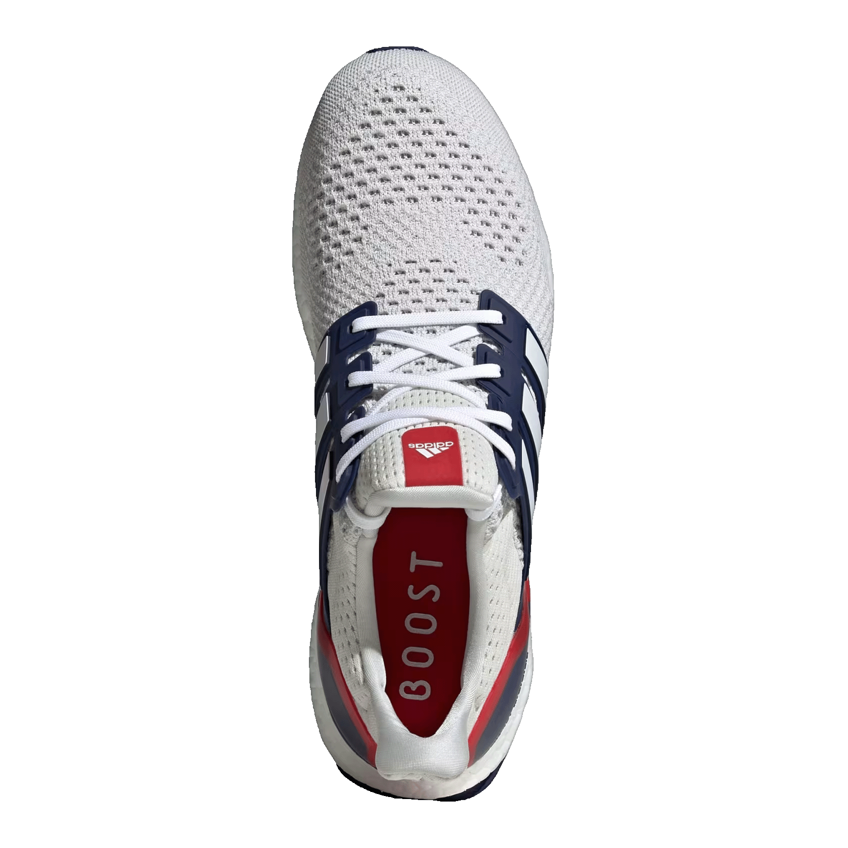 adidas Ultra Boost 1.0 Crystal White Cloud White Dark Blue Oben