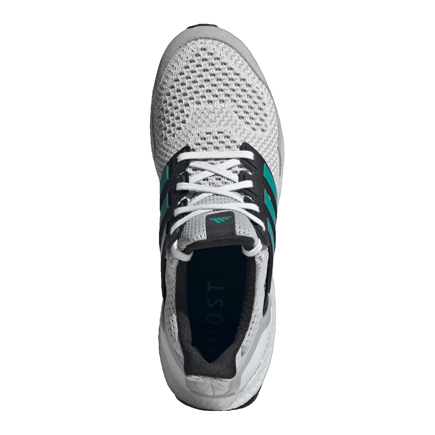 adidas Ultra Boost 1.0 Crystal White Pure Teal Grey Two Oben JQ0823