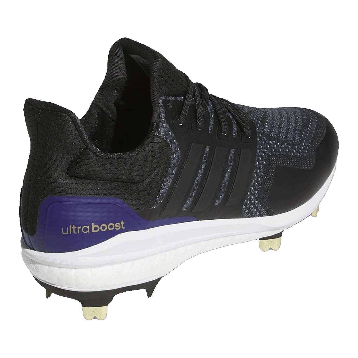 adidas Ultra Boost 1.0 DNA Dugout Cleats OG Black Gold Purple Back IH5206