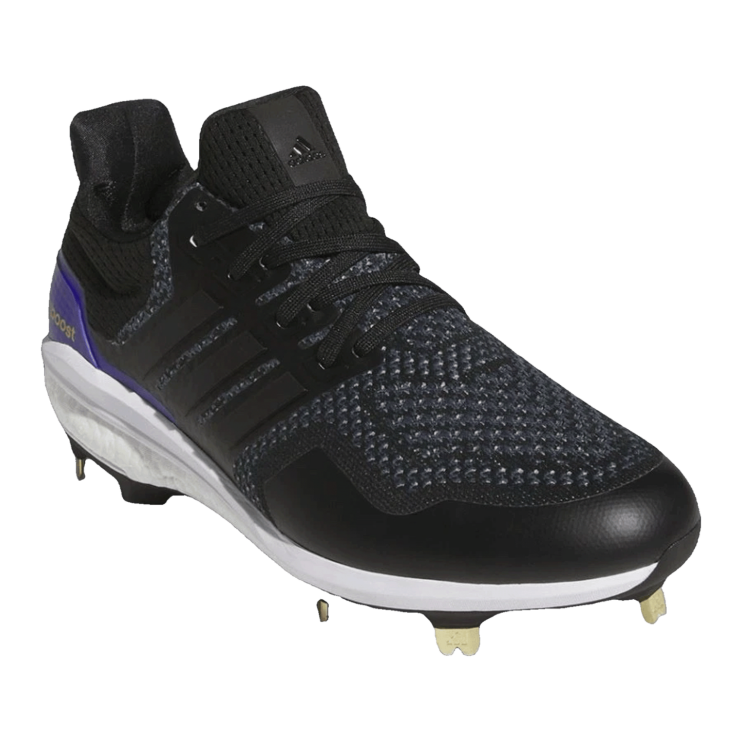 adidas Ultra Boost 1.0 DNA Dugout Cleats OG Black Gold Purple Side IH5206