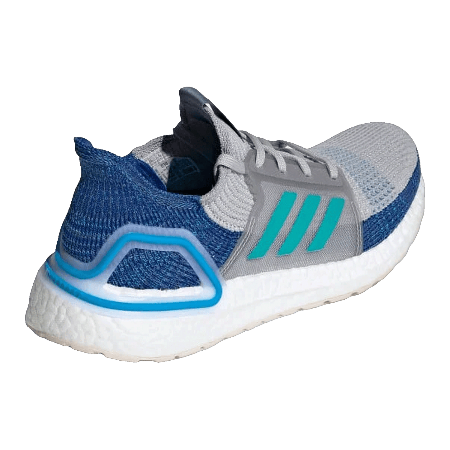 adidas Ultra Boost 2019 Grey Two Shock Cyan Back F35240