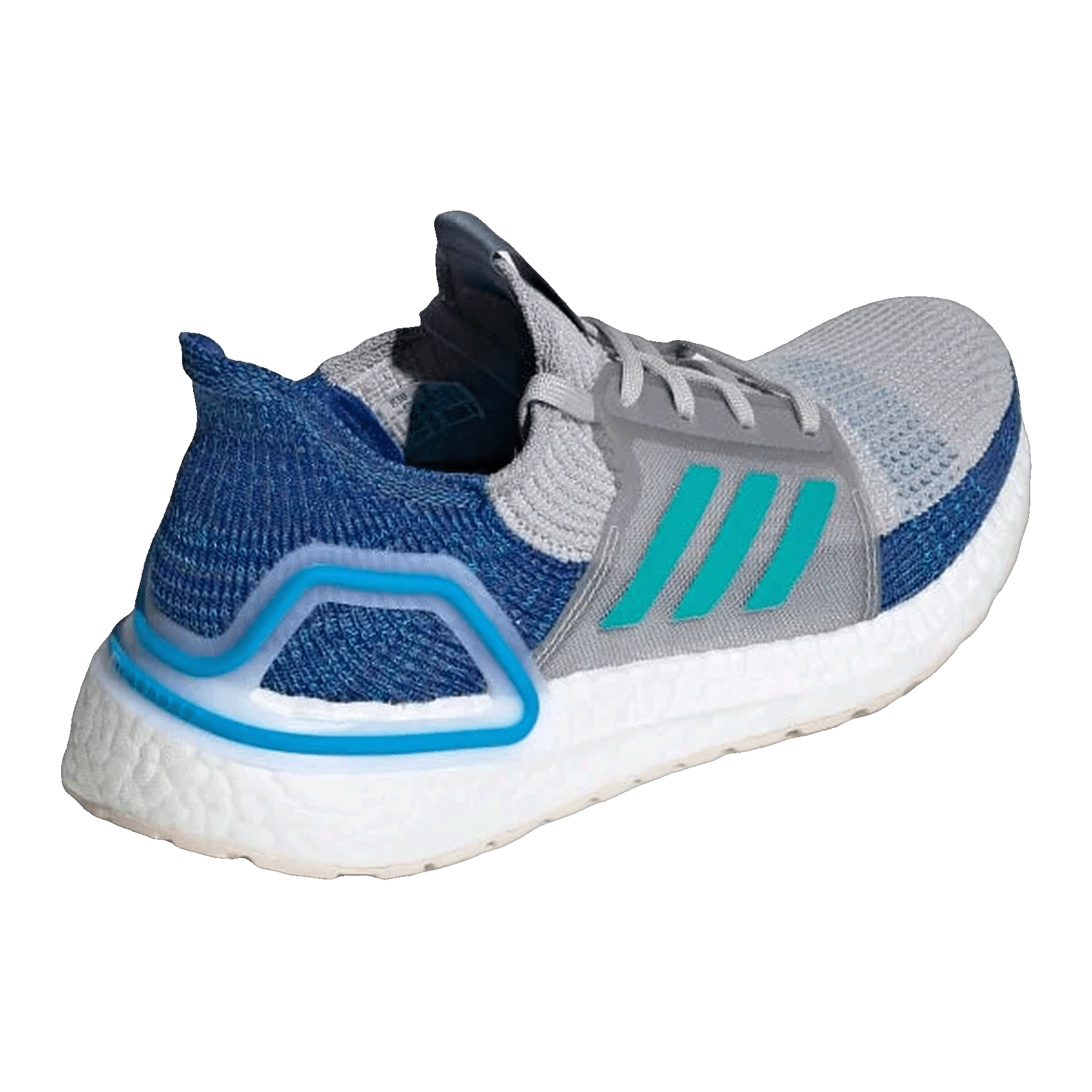 adidas Ultra Boost 2019 Grey Two Shock Cyan Back F35240