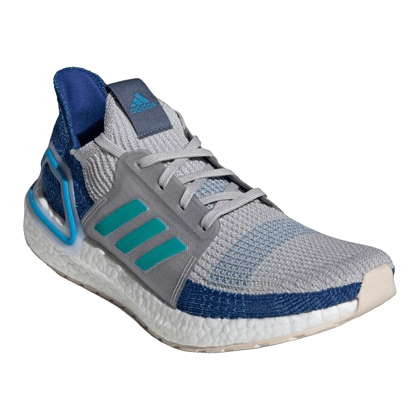 adidas Ultra Boost 2019 Grey Two Shock Cyan Side F35240