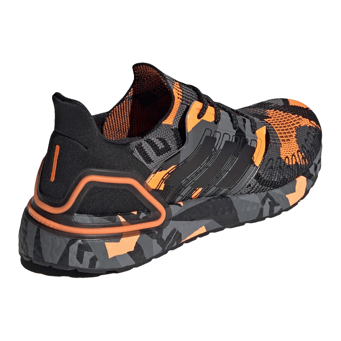adidas Ultra Boost 20 Geometric Pack Black Signal Orange Back