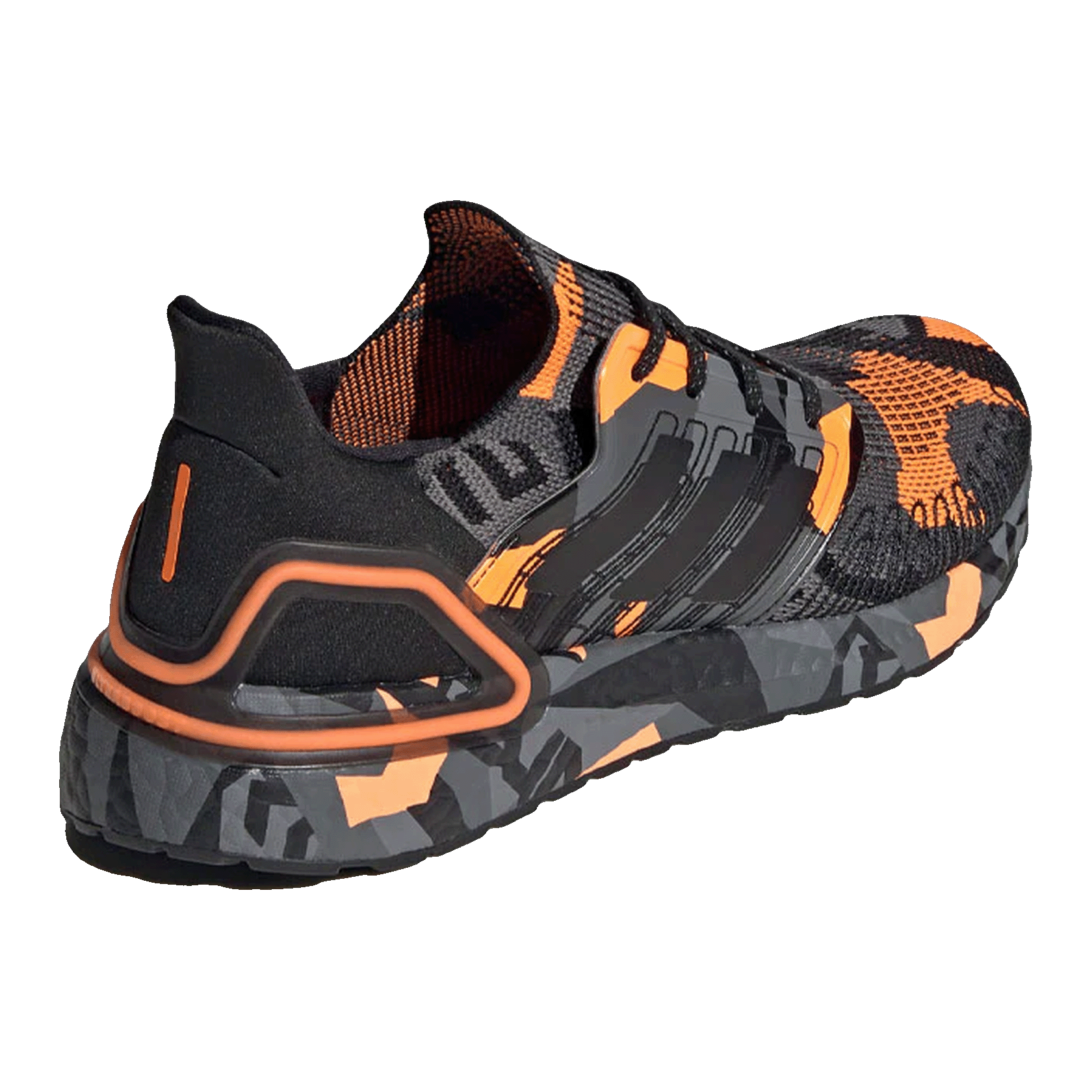 adidas Ultra Boost 20 Geometric Pack Black Signal Orange Back