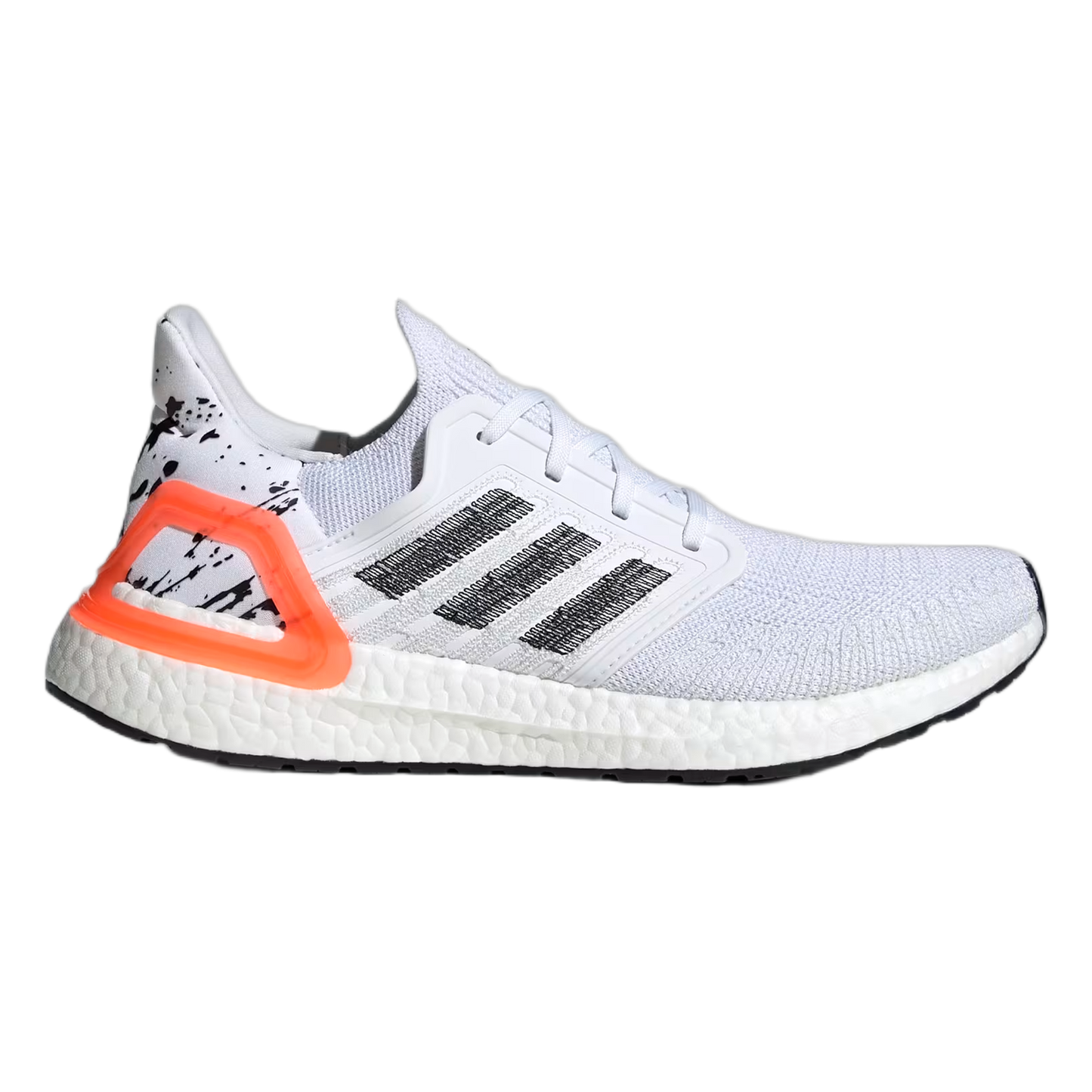adidas Ultra Boost 20 White Orange Heel Pattern EG0699