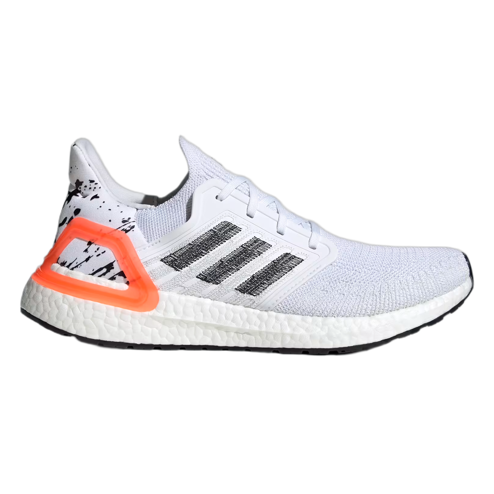 adidas Ultra Boost 20 White Orange Heel Pattern EG0699