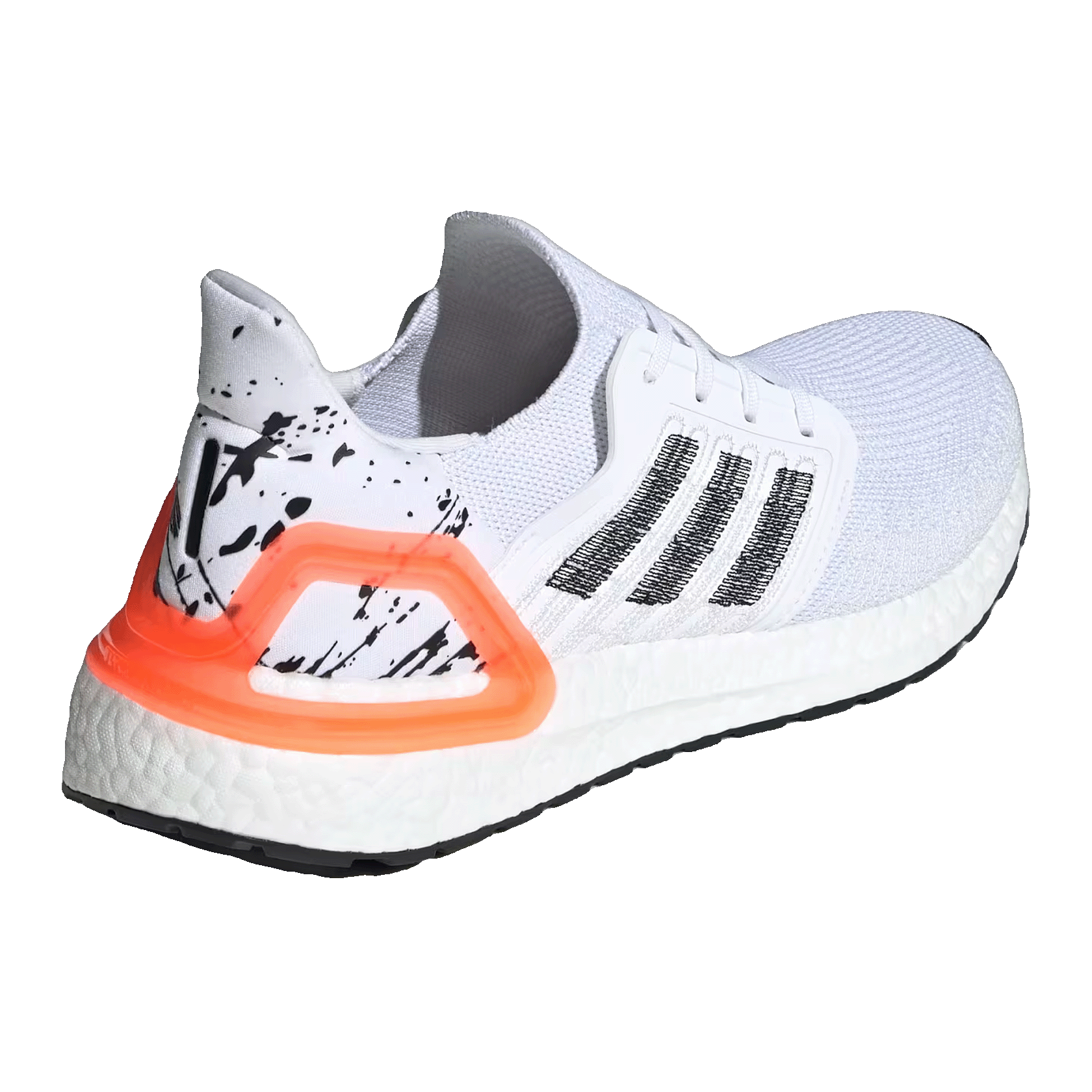 adidas Ultra Boost 20 White Orange Heel Pattern Back EG0699