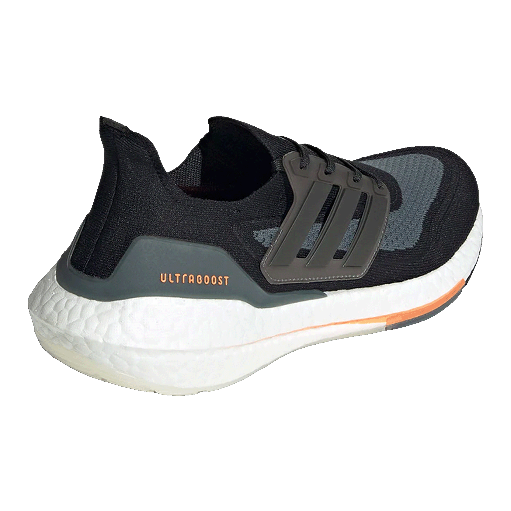 Adidas Ultra Boost 21 Black Blue Oxide Screaming Orange Back FY0389