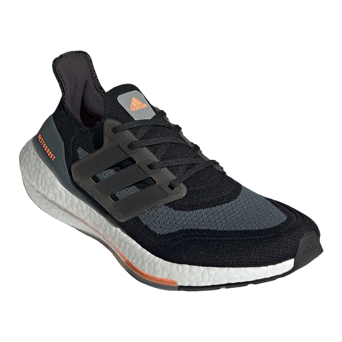 Adidas Ultra Boost 21 Black Blue Oxide Screaming Orange Side FY0389