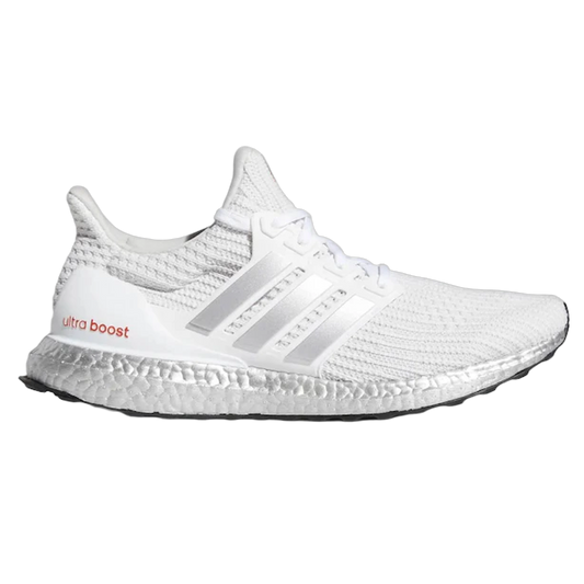 adidas Ultra Boost 4.0 DNA White Silver Metallic Solar Red G55461