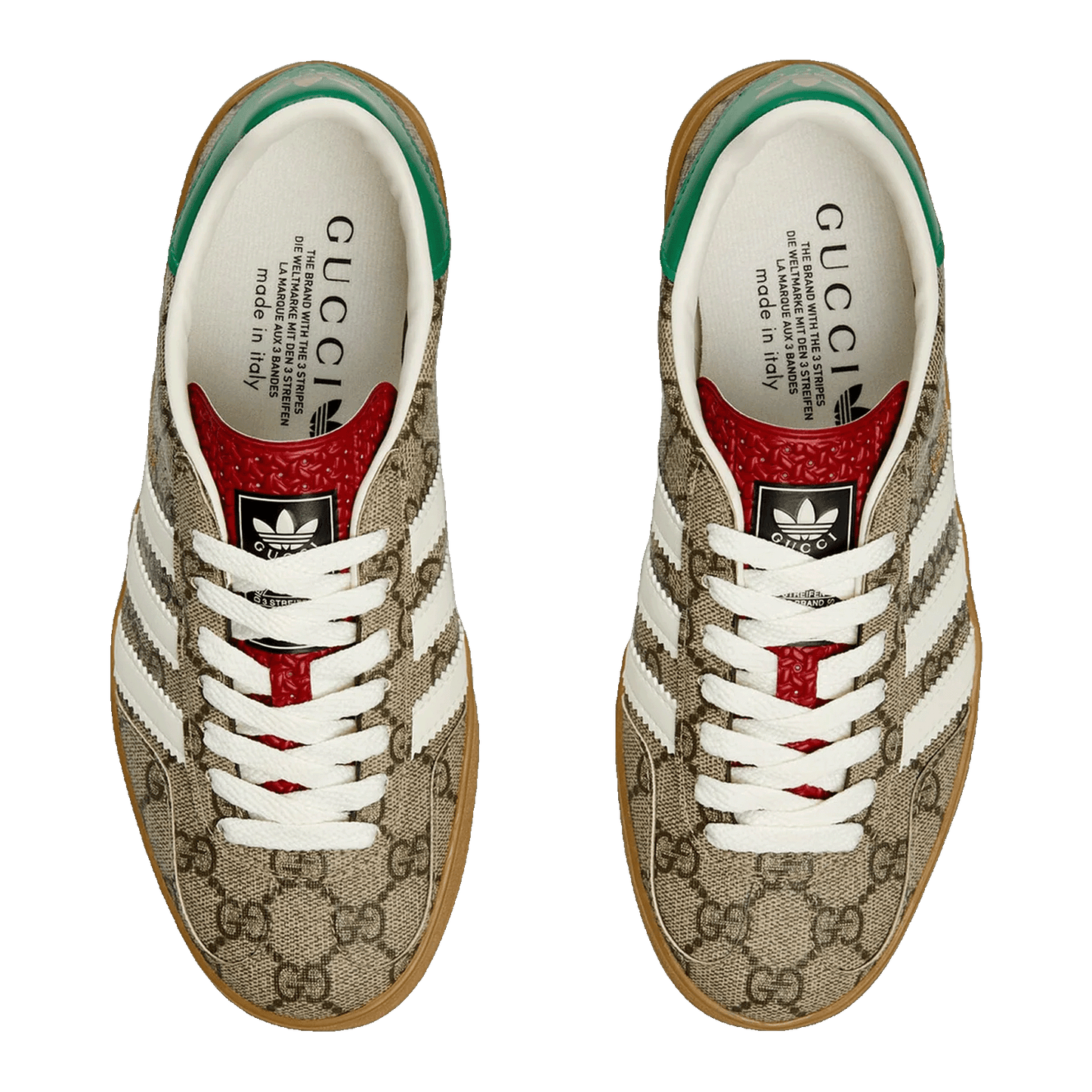 adidas x Gucci Gazelle Beige GG Monogram (W) Oben IE4796