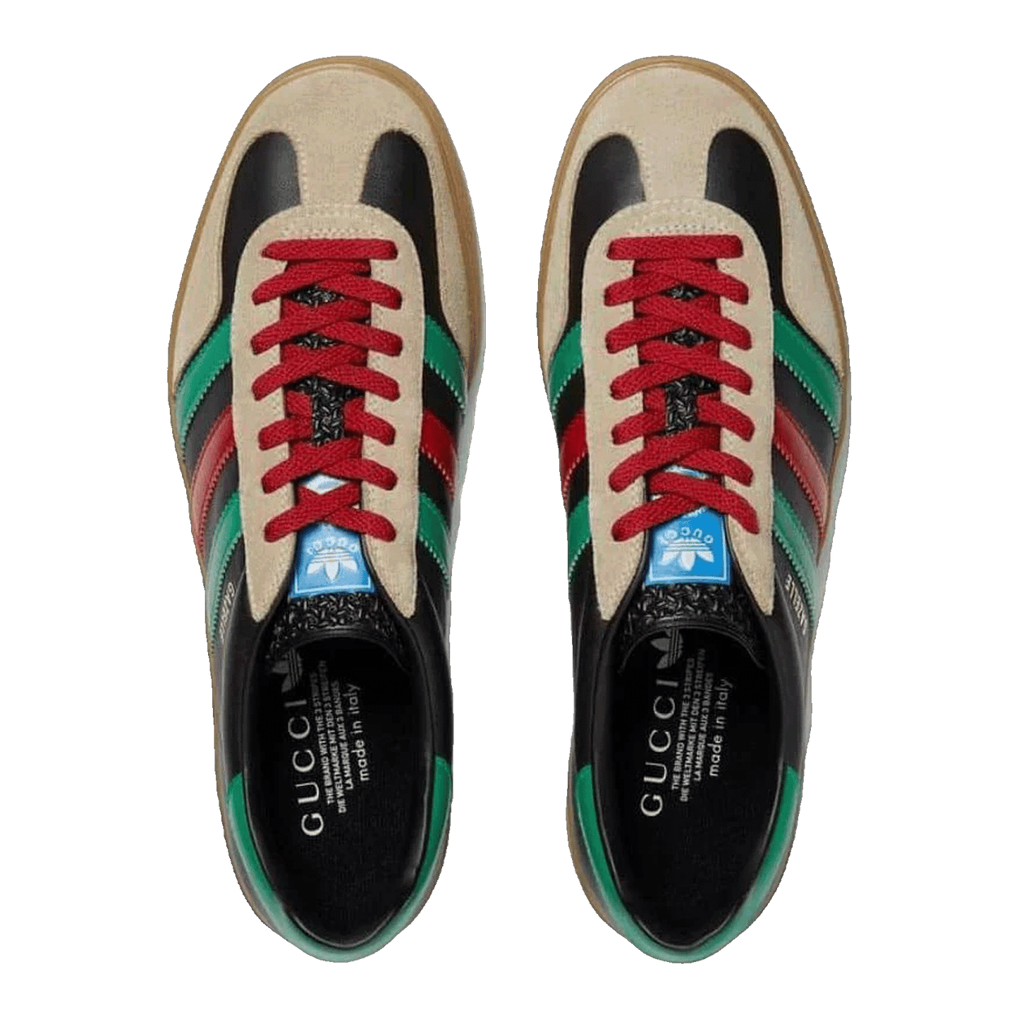 adidas x Gucci Gazelle Black Green Red Oben 726487 AAA43 9549