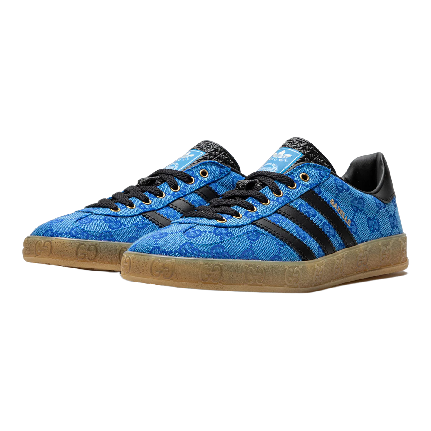 adidas x Gucci Gazelle Blue GG Monogram Side IE2265/737967 FAAW3 4349